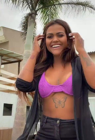 1. Cute Camila De Almeida Loures in Purple Bikini Top