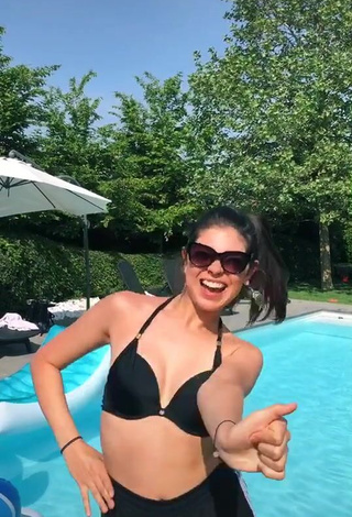 4. Hot Celine Dept in Black Bikini Top at the Pool