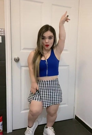 Hot Cielo Anais in Blue Crop Top