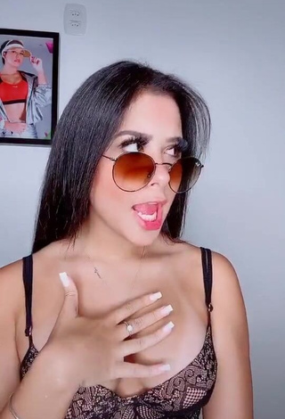 Hot Cinthia Cruz Shows Cleavage in Bodysuit