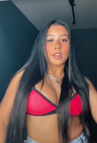 4. Sexy Cinthia Cruz in Red Bikini Top