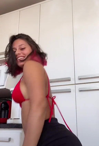 3. Sexy Maria Clara Garcia in Red Bikini Top