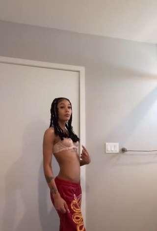 4. Sexy Coi in Beige Bra while doing Belly Dance