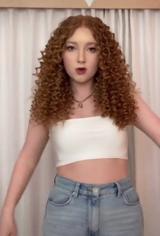 1. Hot Camdyn Butler in White Crop Top