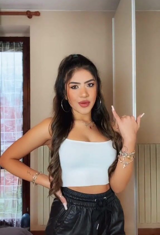 Hot Cassandra Tejada in White Crop Top