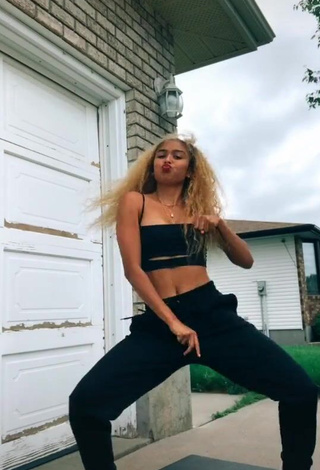 Fine Cassidy J in Sweet Black Crop Top