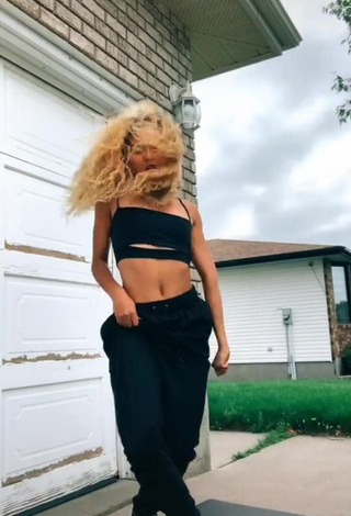 3. Fine Cassidy J in Sweet Black Crop Top