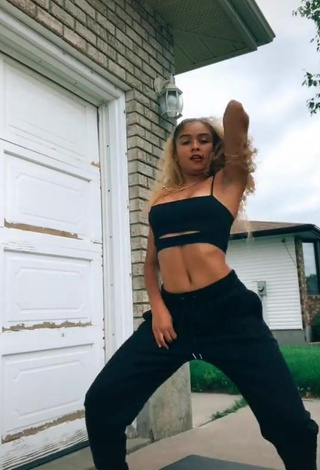 4. Fine Cassidy J in Sweet Black Crop Top