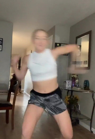 Beautiful Bailey McManus in Sexy White Crop Top while doing Dance