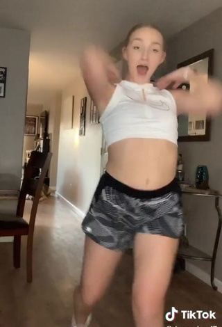 4. Beautiful Bailey McManus in Sexy White Crop Top while doing Dance