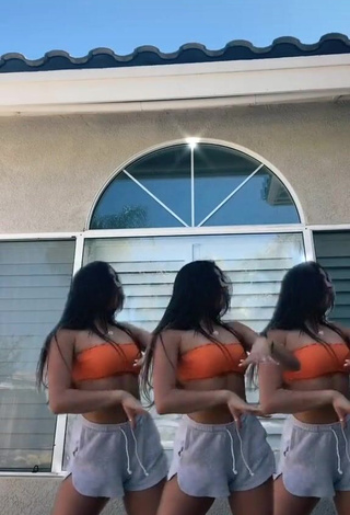 4. Hot Devin Ramirez in Orange Tube Top