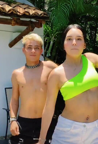 3. Erotic Dominik Elizabeth Reséndez Robledo in Lime Green Crop Top