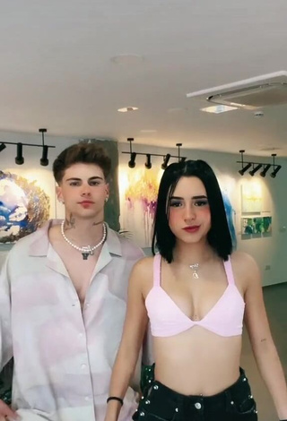 1. Cute Dominik Elizabeth Reséndez Robledo in Pink Bikini Top