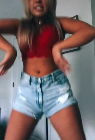 1. Desirable Emily Diane in Red Crop Top