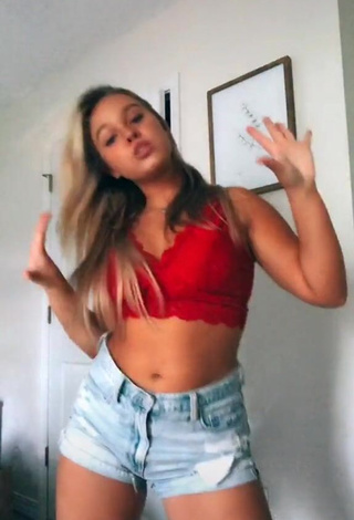 4. Desirable Emily Diane in Red Crop Top