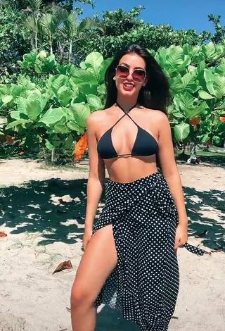 4. Fine Isa Pinheiro Shows Cleavage in Sweet Black Bikini Top (Underboob)