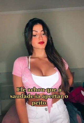 1. Cute Isa Pinheiro Shows Cleavage in Crop Top