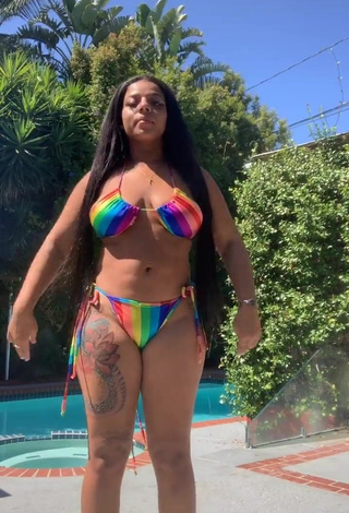 1. Hot Mikayla Saravia Shows Cleavage in Bikini and Bouncing Tits (Underboob)