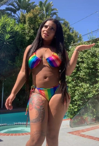 Hot Mikayla Saravia Shows Cleavage in Bikini and Bouncing Tits (Underboob)