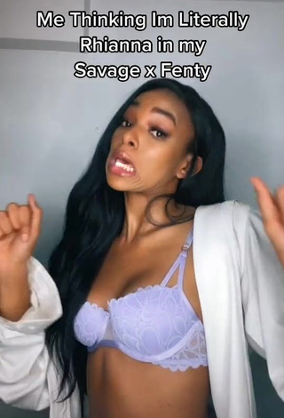 1. Sexy Law Shows Cleavage in Violet Bra