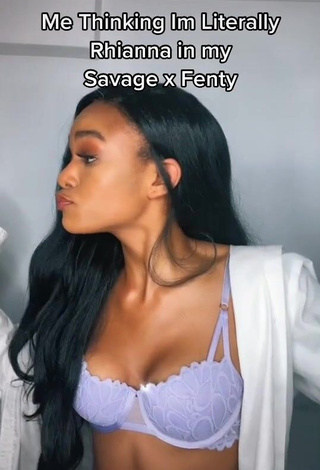 4. Sexy Law Shows Cleavage in Violet Bra