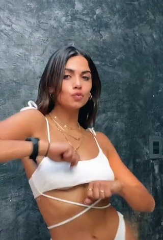 Manu Barrios Looks Seductive in White Bikini (Underboob)