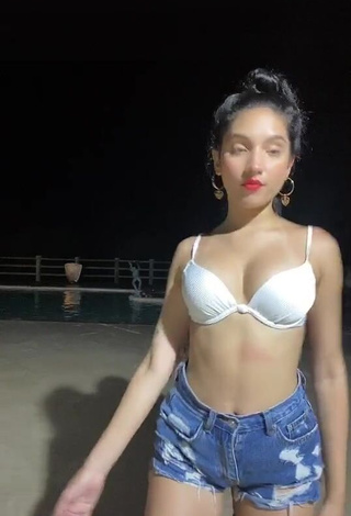 1. Hot Mariam Obregón Shows Cleavage in White Bikini Top