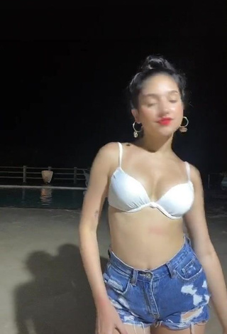 Hot Mariam Obregón Shows Cleavage in White Bikini Top