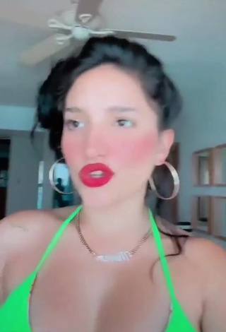 3. Desirable Mariam Obregón Shows Cleavage in Green Bikini Top