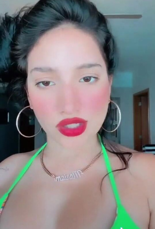 4. Desirable Mariam Obregón Shows Cleavage in Green Bikini Top