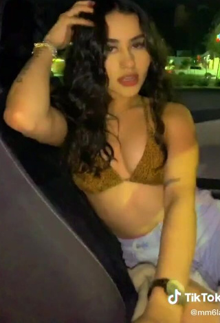 4. Sexy Iya Madrid Shows Cleavage in Leopard Bikini Top