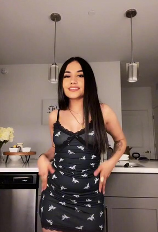 1. Sexy Iya Madrid Shows Cleavage in Dress