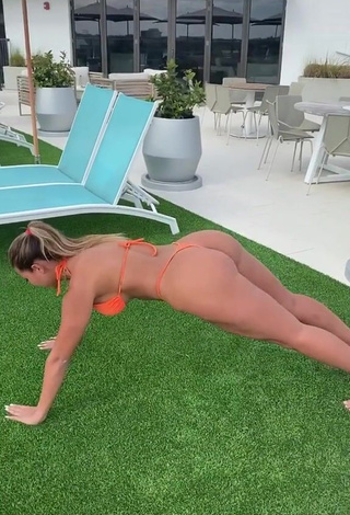 1. Cute Natalia Garibotto Shows Butt while doing Sports Exercises