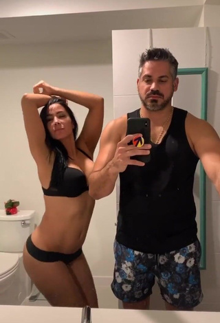 1. Sexy Norkys Batista Shows Cleavage in Black Bikini