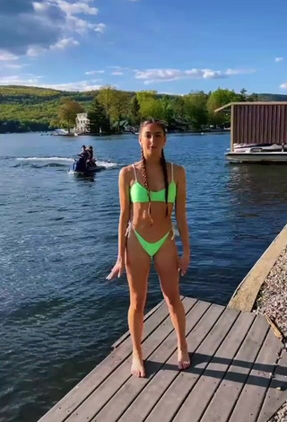 1. Hot Olivia Alboher Shows Cleavage in Light Green Bikini