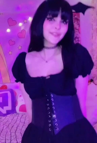 3. Amazing Kylie Shows Cleavage in Hot Black Corset