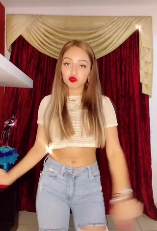 1. Cute Scarday in White Crop Top