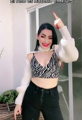 1. Sexy Soy Maryorit Shows Cleavage in Zebra Crop Top