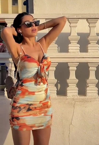 Hot Zekiye Shows Cleavage in Dress