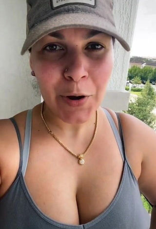 4. Sweetie arysbella_1 Shows Cleavage on the Balcony