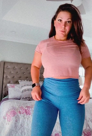 1. Sexy arysbella_1 in Blue Leggings