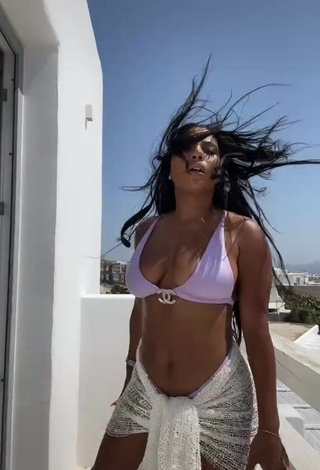 2. Desirable Candice Shows Nipples on the Balcony (Side Boob)