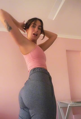 Hot Claraandherself Shows Cleavage in Pink Crop Top