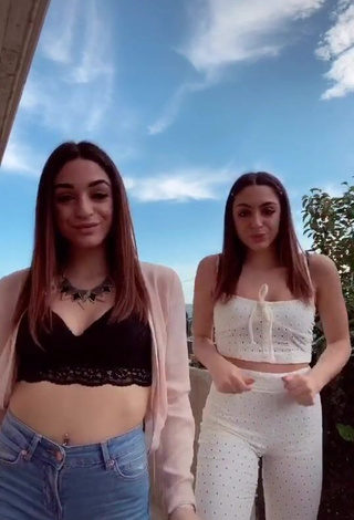 Beautiful Cora & Marilù Shows Cleavage in Sexy Crop Top