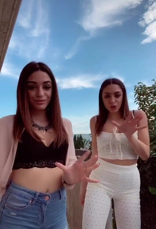 3. Beautiful Cora & Marilù Shows Cleavage in Sexy Crop Top