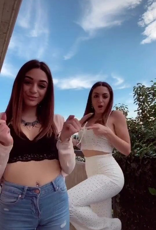 4. Beautiful Cora & Marilù Shows Cleavage in Sexy Crop Top