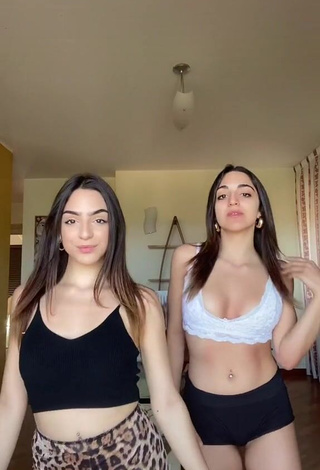 1. Hot Cora & Marilù Shows Cleavage in Crop Top