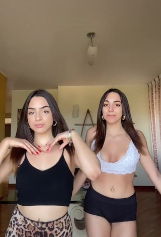 Hot Cora & Marilù Shows Cleavage in Crop Top