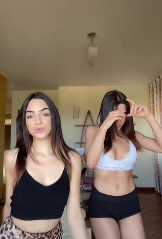 3. Hot Cora & Marilù Shows Cleavage in Crop Top