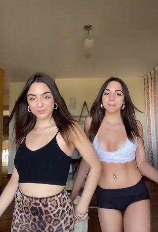 1. Desirable Cora & Marilù Shows Cleavage in Crop Top